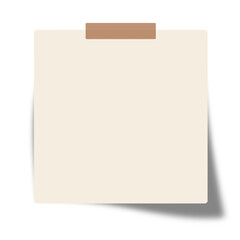 blank note paper with tape, postit 