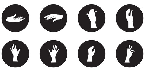 Hand icon vector. hand vector icon, palm