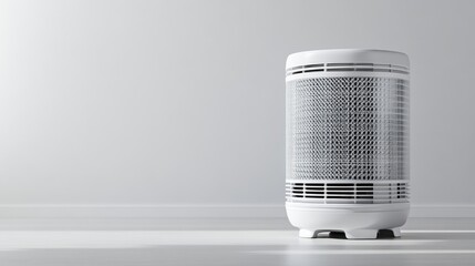 Modern white cylindrical heater