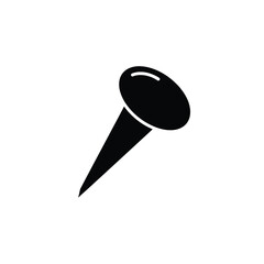 Vector Illustration Of A Classic Push Pin Graphic Design Element