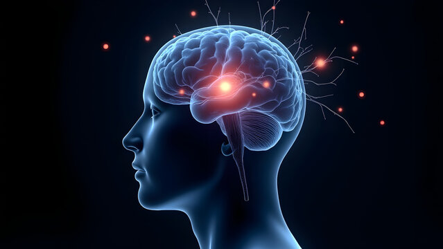 A mystical HD illustration of the pineal gland glowing indigo and silver, showcasing circadian rhythms against black. Perfect for neurology or spiritual science themes.