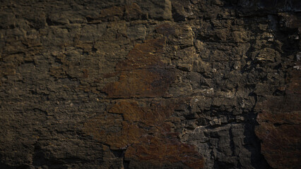 A textured stone background featuring a brutal, monolithic rock formation with cracks and fragments. Perfect for design templates, banners, or natural-themed projects, showcasing raw power and natural