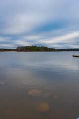 Morning view of the Sjotorp Lake,  Gota Canal, Sweden