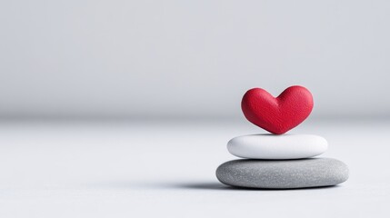 Simple heart on stones