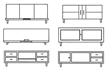 Bamboo Shoe Rack Vector Set