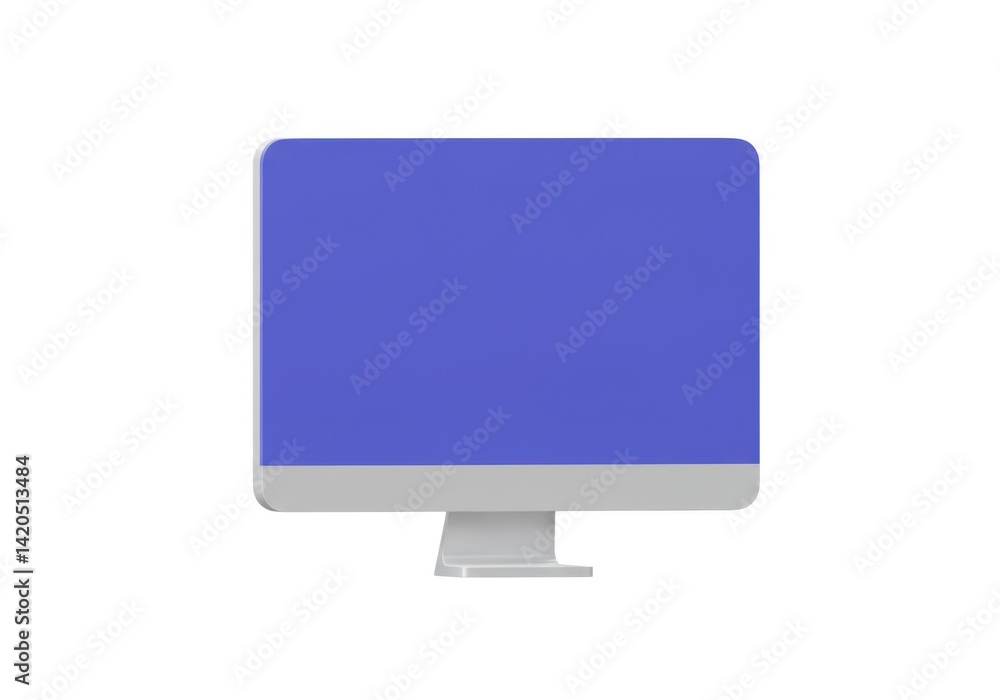 Poster computer monitor isolated on white background