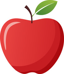 red apple vector illustration