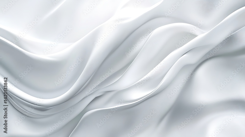 Poster abstract waves of smooth flowing lines