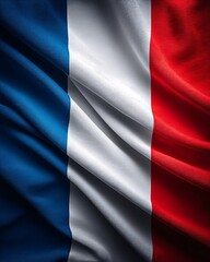 Textured French Flag in Bold Colors