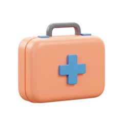 Obraz premium First aid kit illustration, medical supplies isolated on white background