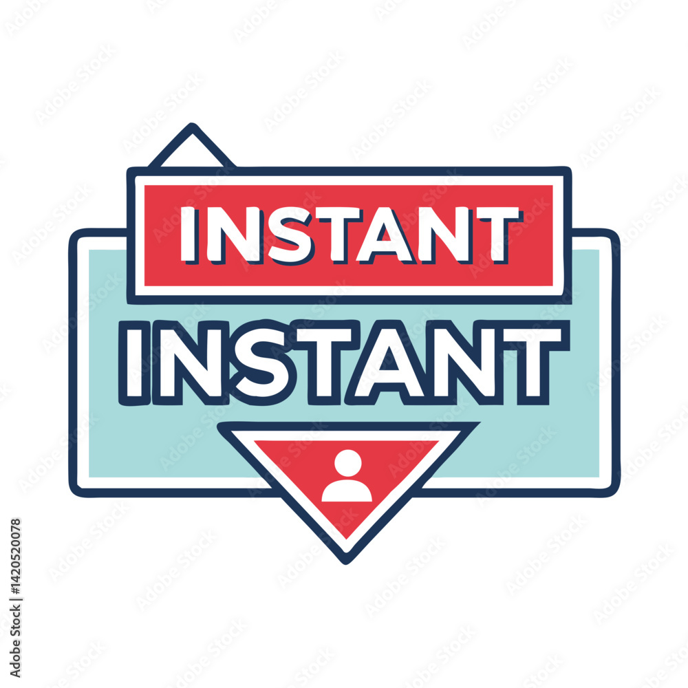 Poster instant content generation logo with abstract design