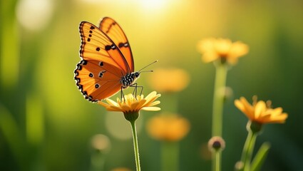 Obraz premium butterfly on flower