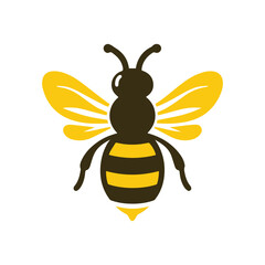 bee vector illustration on white background