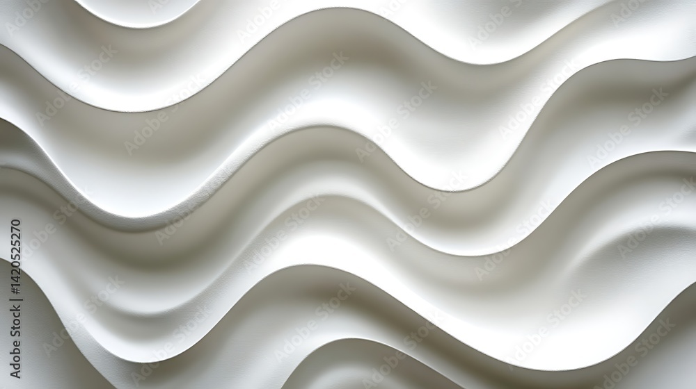 Poster abstract white wavy surface with layered texture, abstract white wavy surface with layered texture c