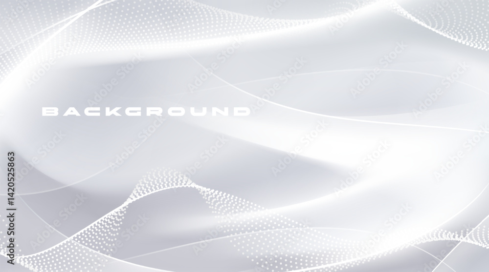 Aufkleber abstract modern background. modern minimalist banner with grey and white lines and curved flows. des