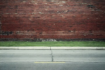 Aged Brick Wall Urban Street Scene Background Texture