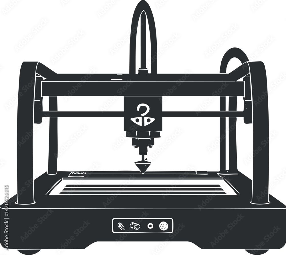 Poster a modern 3d printer designed for innovative modeling and fabrication processes in various industries
