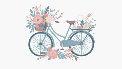 Fototapeta premium Bicycle and flowers 