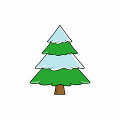 Fototapeta premium christmas tree vector illustration