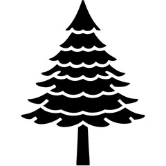 creative details Evergreen Tree icon vector illustration 
