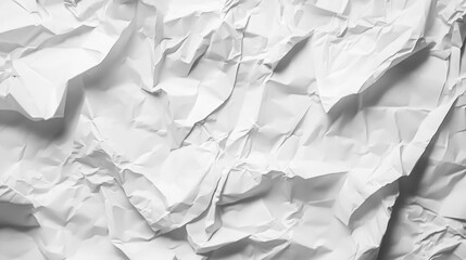 Obraz premium Crinkled white paper texture.