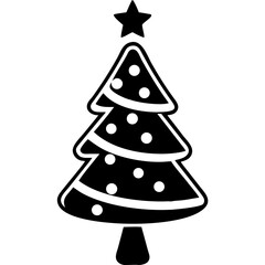 creative details Christmas Tree icon vector illustration 