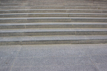 Granite stairs detail with horizontal pattern texture
