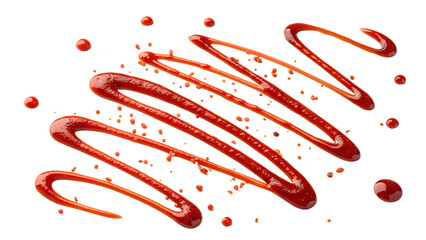 smear of tomato paste on transparent background