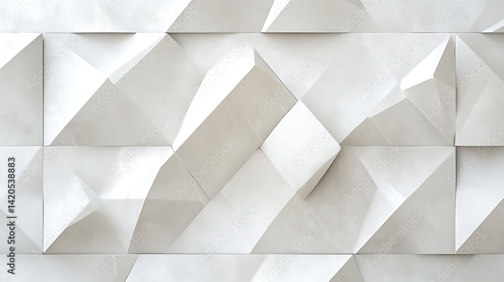 Poster abstract geometric white squares background, abstract geometric background with overlapping white sq