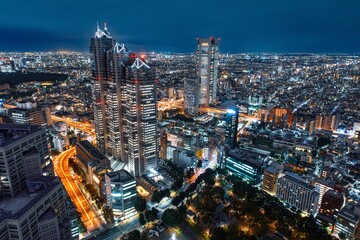 【夜景100選】東京都庁展望室からの夜景