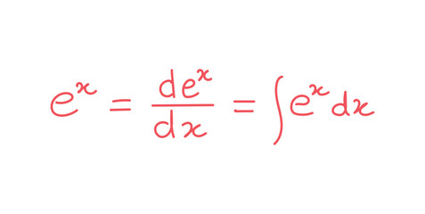 Exponential function differentiation and integration. Exponential of x.