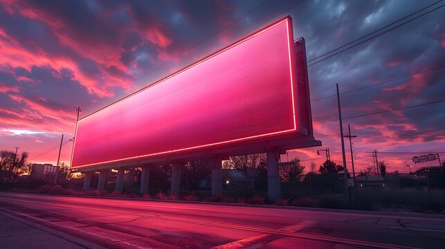 Futuristic billboard marketing display featuring Outdoor Advertising Advertising Billboard hyper realistic style white background designed showcase Advertising Effectiveness of Advertising LED