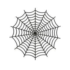 Spiderweb halloween decoration isolated on white background