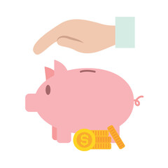 Money Guaranteed Piggy Bank Saving Coins Secure Investment Icon Vector