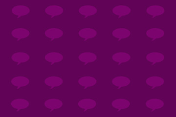 Text bubble pattern on a deep purple background creating a playful and modern design suitable for various creative projects