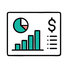 Accounting Software Financial Pie Chart Growth Dashboard Icon Interface