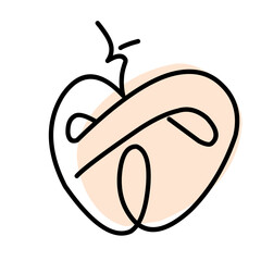 Continuous single line drawing of nature vector illustration