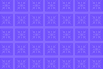 Intricate purple tile design showcasing floral patterns in a symmetrical layout for interior decoration