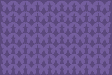 Pattern of stylized butterflies in shades of violet creating a decorative background for artistic design