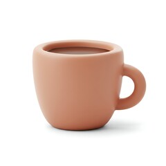 A Simple, Matte Peach Coffee Cup Render