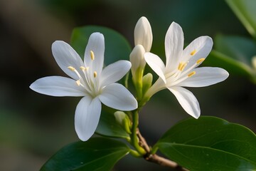 Delicate White Flowers Closeup Nature Photography