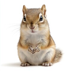 Obraz premium Adorable Chipmunk Close-up: A Charming Wildlife Portrait