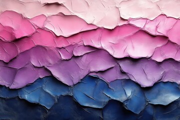 Fototapeta premium Abstract Gradient Layers in Pink Purple and Blue Textured Artwork