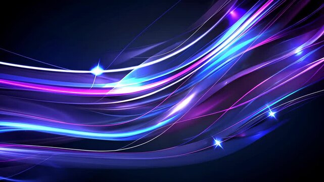 Funkelnde Lila Sternenlinien Animation Hintergrund