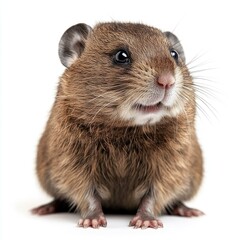 Fototapeta premium Adorable Fluffy Rodent Closeup: A captivating portrait of a small, furry animal with captivating eyes.