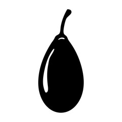 loquat fruit minimalist silhouette vector icon - for graphic design projects loquat, Modern Artwork.