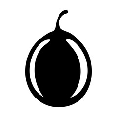 lucuma fruit minimalist silhouette vector icon - for graphic design projects lucuma, Modern Artwork.