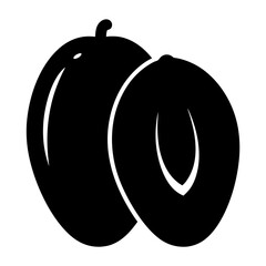 lucuma fruit minimalist silhouette vector icon - for graphic design projects lucuma, Modern Artwork.