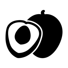 lucuma fruit minimalist silhouette vector icon - for graphic design projects lucuma, Modern Artwork.