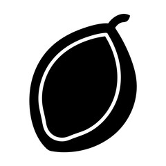 lucuma fruit minimalist silhouette vector icon - for graphic design projects lucuma, Modern Artwork.